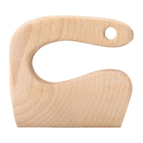 

Children s Wooden Knife, Solid Wood Toy Knife for Vegetables and Fruits, Wooden Kitchen Cooking Toy for Ages 1-3 (Plain Round Design)
