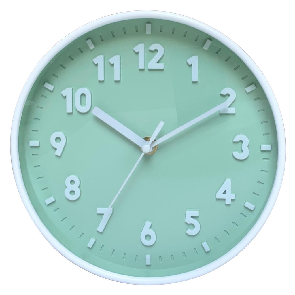 Andy Minimalist Small Wall Clocks With Frame Transparent Plastic Candy Colors Mute Hanging Watch Clock Living Room Home Decor
