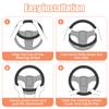 Steering Wheel Cover Plush Steering Wheel Protector Soft Warm Car Steering Wheel Covers Fashion Pure Color Steering Wheel