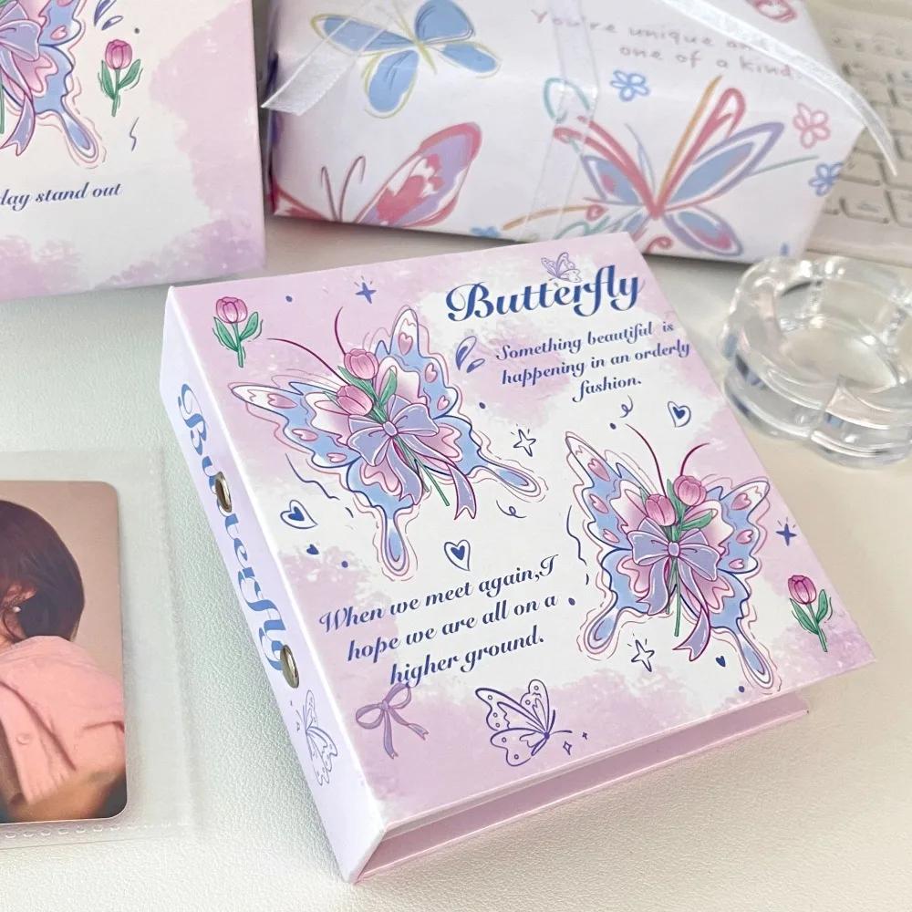 Durable Butterfly/Puppy Design Photo Album Loose-leaf 3-inch Size 3-inch K-pop Idol Photo Binder Photocard Holder Concert