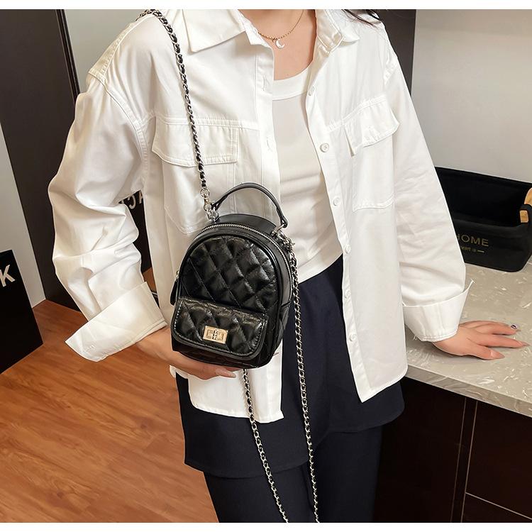 

Rhombus chain fashion work bag women s 2025 summer new high-end backpack білий