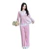 Golden Velvet Pajamas Set New Spring and Autumn Long-sleeved Trousers Korean Version Lace Edge Can Be Worn Outside Loungewear Pajamas