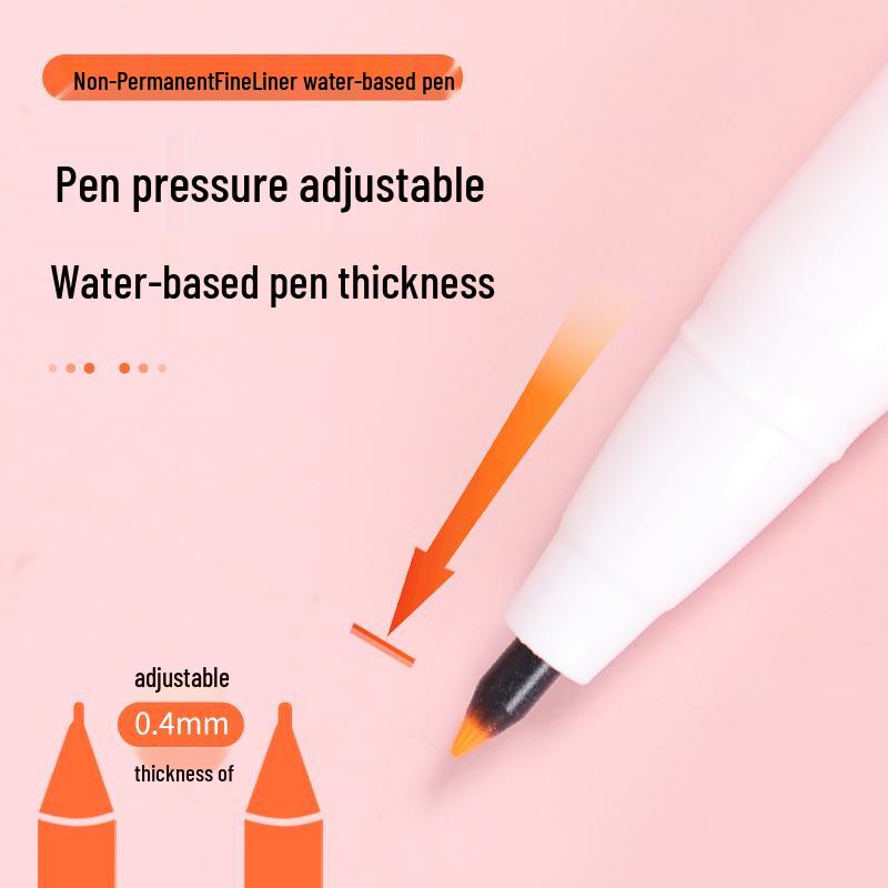 Mona Mei Plus 2022 Water-Based 60 Color Fiber Pen Set - White Barrel Liner Pen