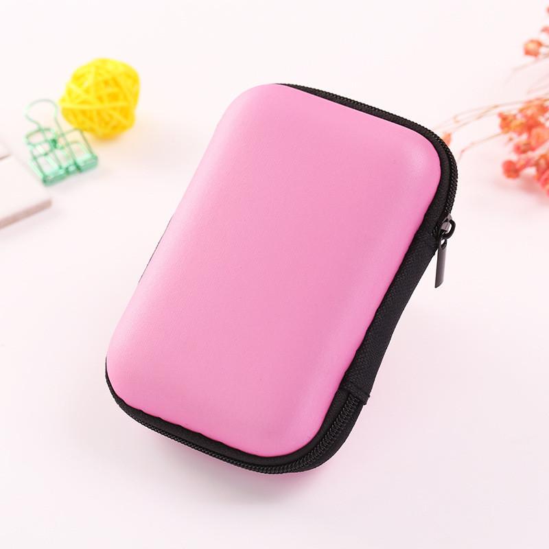 Elegant Mini Zipper Earphone Bag With Mesh Pocket And High Quality Eva Material For Safe Travel