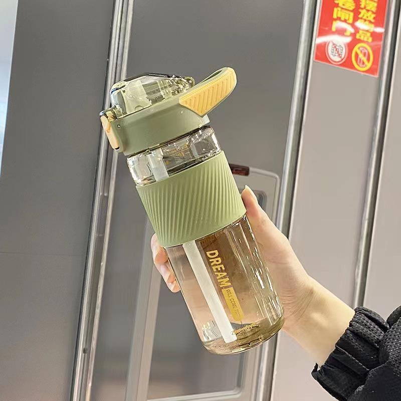 Water bottle sports large capacity space cup student with straw pregnant women anti-drop teacup plastic cup men and women anti-scalding cup
