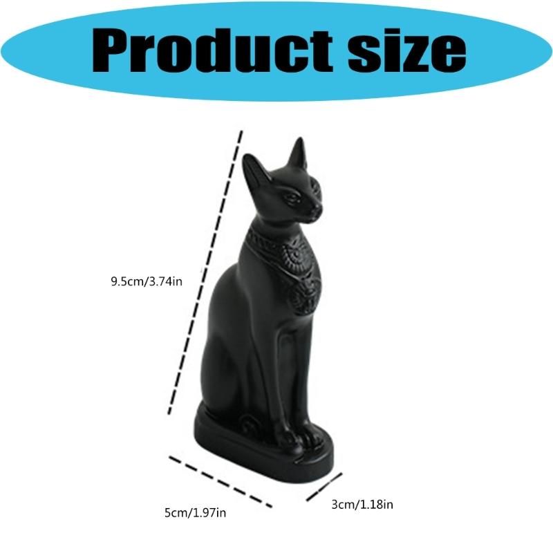 3,74 Zoll hohe ägyptische Katzen-Göttin Bastet Statue, Bastet Figur Ornament des Alten Ägypten Sammlerstücke Heimdekorationen