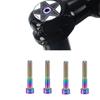 4PCS Titanium Alloy Bike Stem Bolts Bike Headset Top Cap Screws  for MTB ,Road Bike Stem Fixing