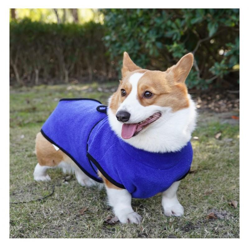 Super Absorbent Pet Bath Robe Large Dogs - Quick Dry Microfiber Coral Fleece Dog Drying Coat