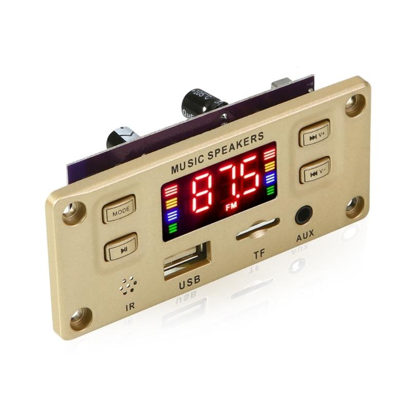 2x50W 100W Amplifier Bluetooth-compatible MP3 Decoder Board 12V DIY MP3 Player Car Radio Module TF USB Microphone Record