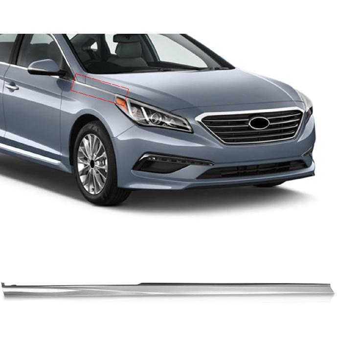 PartsFlow Fender Molding Trim Chrome Front Right Passenger Side RH Compatible with 2015 2016 2017 Hyundai Sonata HY1267104 Right Passenger Side