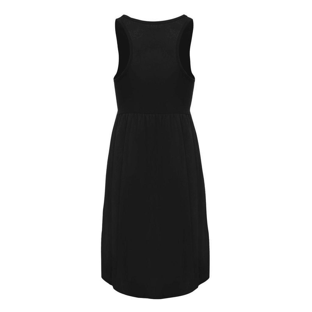 Women's Casual Color Beach Skirt Vest Loose Sleeveless Pleated Slim Dress