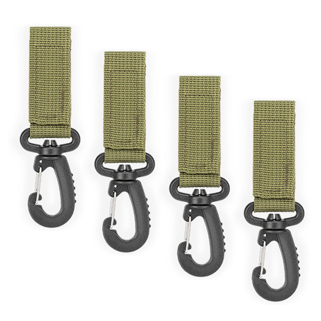 4Pcs Tactically Nylon Webbing Buckles Carabiner Belt Clip Key Keeper Buckles MultiFunction Keychains Strap Clip