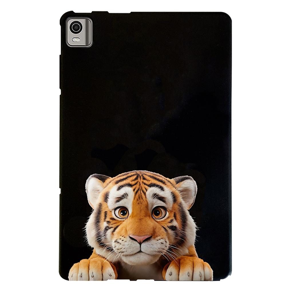 Cartoon-Welpen-Katze, weiche schwarze TPU-Schutzhülle für Nokia T21, Nokia T10, stoßfeste Tablet-Hüllen