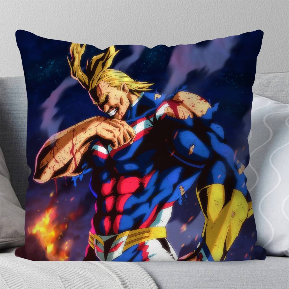 All Might Anime My Hero Aacademia Pillow Case Fashion Square Pillowcase Bedroom Sofa Room Ins Decoration Leisure