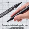 Jin Wannian Dual-Tip Black Drawing Marker for Architectural Design