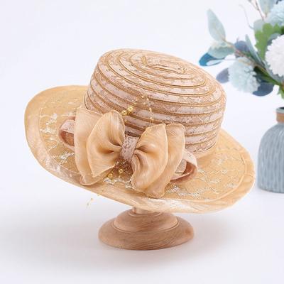 Hut Damen Sommer Sonnenhut Retro Spitze Blumentopfhut Netz Sonnenschutzhut Fischerhut