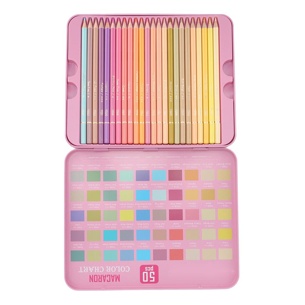 Lápis de Cor 50 Cores Material Chopo Conjunto de Lápis de Esboço Portátil para Escrever Desenhar Colorir Fazer