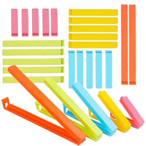 Samcos Convenient Bag Clips, Kitchen Clips, Refrigerator Bag Clips, Prevent Moisture from Snacks, Food Storage, Waterproof and Moisture-Proof Clips, 5