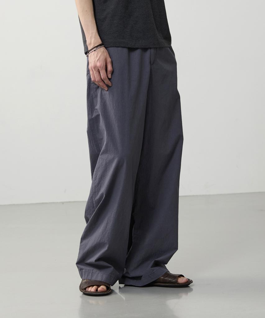 ASP Washed Cotton Wide Elastic Pants - Slate Charcoal