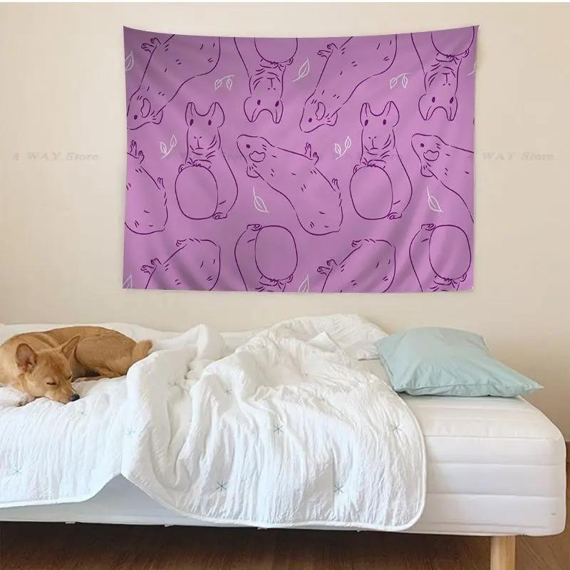Niedlicher Meerschweinchen-Druck Wandteppich Büro Wohnzimmer Wandteppich Heim Wanddekoration Wandteppich
