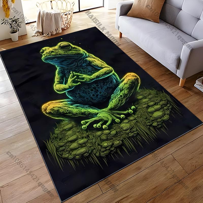 Green Frog Carpet Non Slip Floor Mat for Living Room Kitchen Entrance Door Balcony Washable Rug Home Decor Rugs for Bedroom