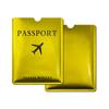 Cross-Border Anti-Theft RFID Blocking Passport Holder - Magnetic Protection, Gold/Silver/Black Map Design
