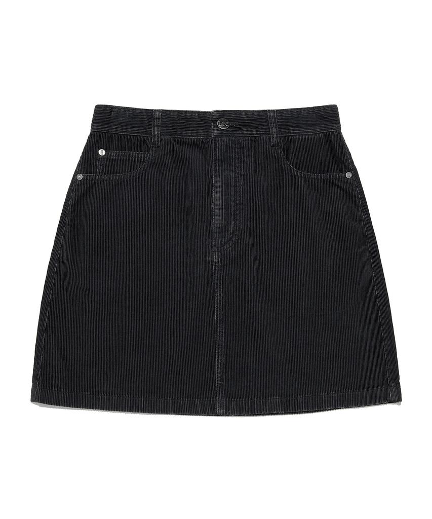 Lee Corduroy Mini Skirt Charcoal