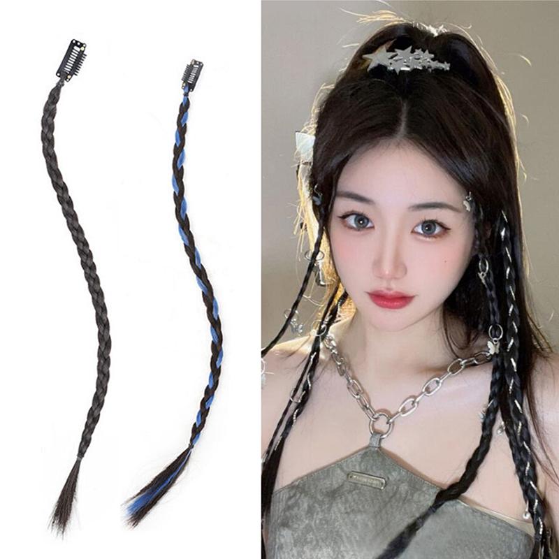 1 Piece Y2K Spicy Girl Braid Ponytail Hair Piece For Women Synthetic Braid Wig With Strong Bb Clip