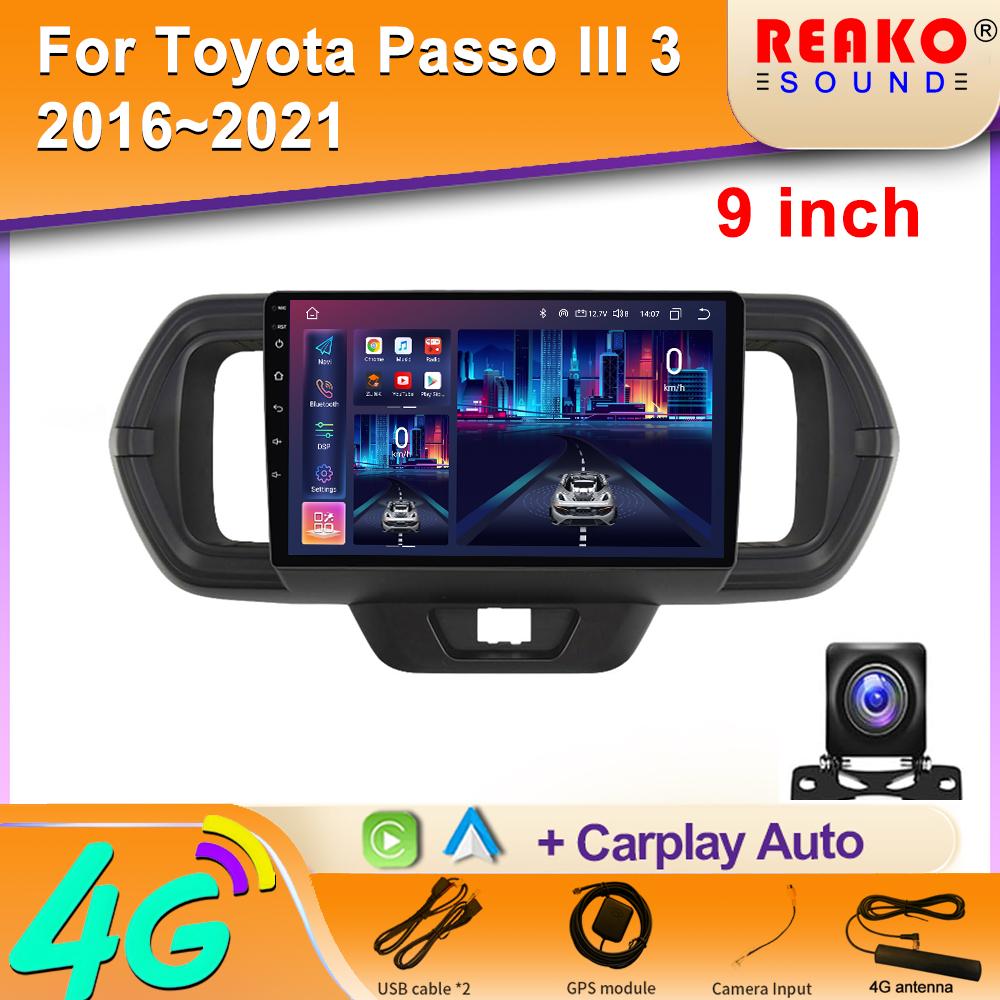 RHD For Toyota Passo III 3 2016 - 2021 Right hand driver AHD Android Car Head Unit Navigation GPS Multimedia Carplay Auto Screen DVD