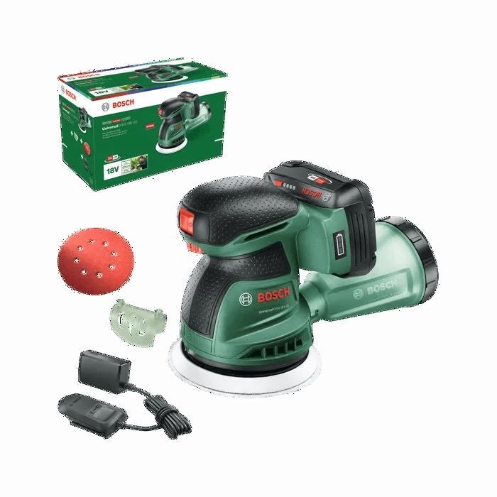 Ponceuse excentrique sans fil BOSCH - UniversalOrbit 18V 20 - 18V - 125mm - 1 batterie 2,0 Ah + chargeur