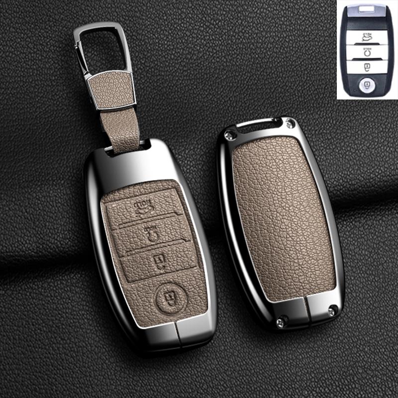 Auto Key Fob Cover Case Fit For Kia Picanto Sportage Rio 3 Cerato 4 Soul K5 Ceed Optima Seltos Sorento Genuine Leather Automotive Auto Accessories