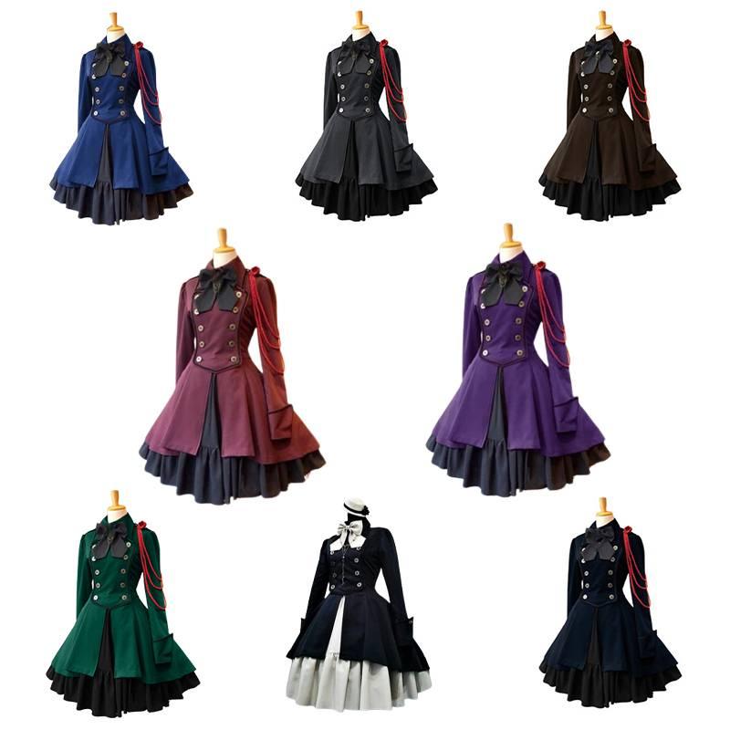 Medieval Renaissance Vintage Butterfly Long Sleeve Cosplay Dress