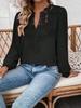 2024 Women's Appliqué Cutwork Ruching Shirt