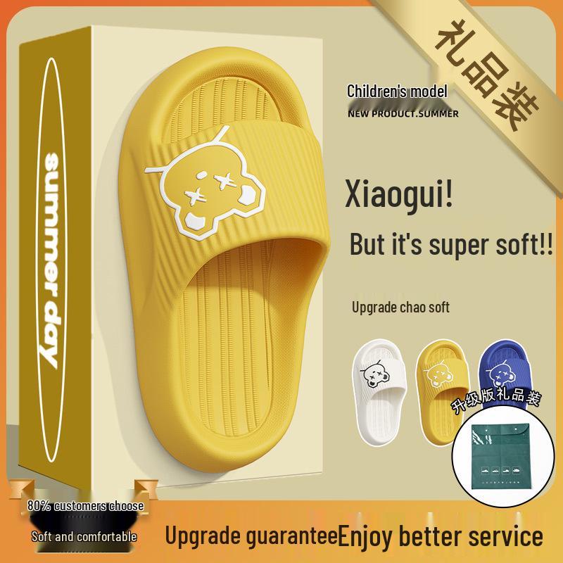 2024 New Girls' Anti-Slip Cartoon Indoor Slippers - Summer Bath Sandals for Kids