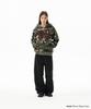 Mahagrid Camo Applique Zip Up Hoodie Green(Mg2Ffmm499A)