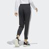 Adidas Casual Side Stripe Tapered Knit Pants Women Bottoms Black GP0642