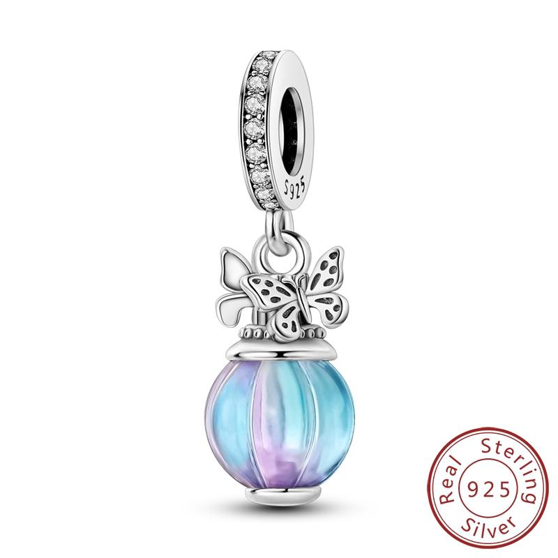 Real Copper Zircon Butterfly Travel Pendant Charms Beads Fit Original Mula Necklace Bracelet Women Jewelry