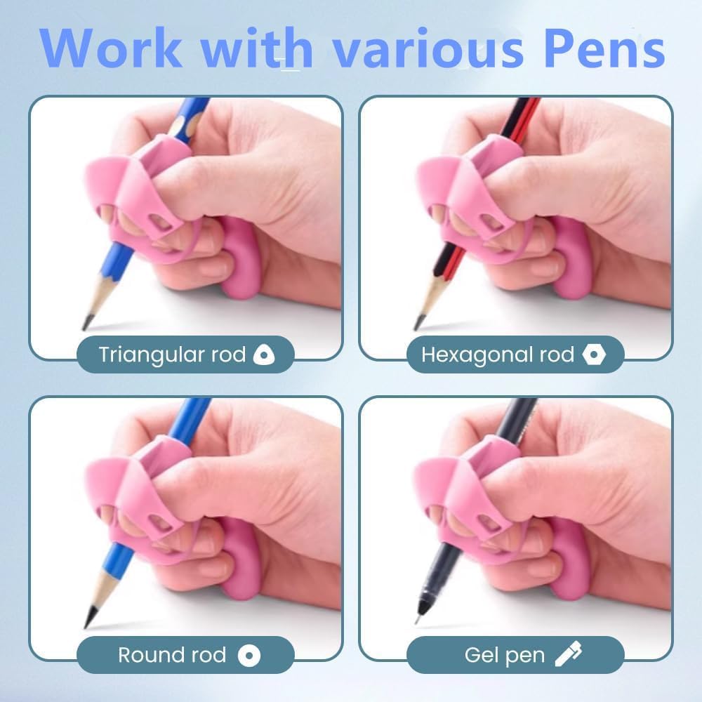 1Pcs Kids Silicone Pen Grip - Ergonomic Pencil Holder Posture Corrector for Children, Writing Aid Tool Set