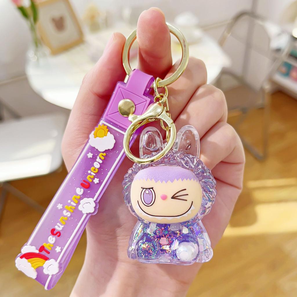 Acrylic Quicksand Oil Mini Keychain Bag Small Pendant Key Chain