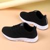 Fashion Women's New 2024 Autumn Black Sneakers Mom Middle-Aged And Elderly Running Shoes Work Soft Bottom Not Tiring On The Feet