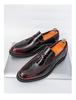 Men's Plus Size Tassel Loafers: Pointed Toe, Slip-On Leather Shoes for Business and Casual Wear In Spring and Autumn.