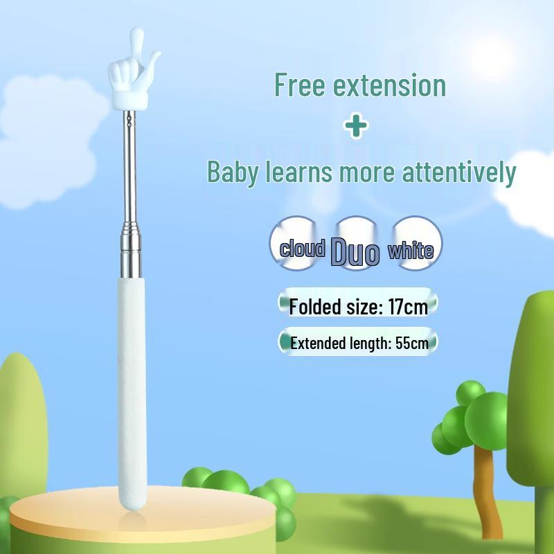 Retractable Teaching Pointer Stick for Classroom and Multimedia Use