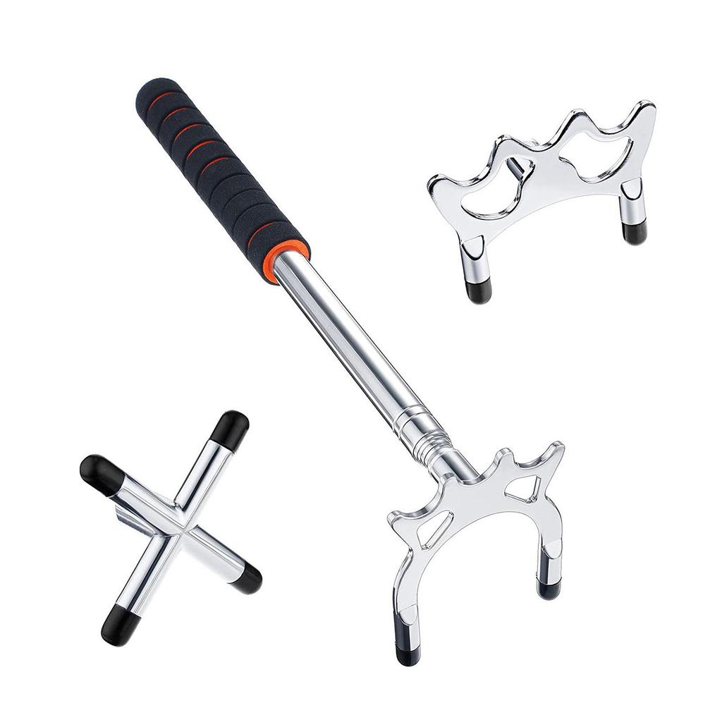 Retractable Billiards Pool Cue Stick Bridge with Removable Bridge Head Billiards Pool Cue Accessory