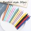 30pcs 0.5mm Retractable Gel Ink Pens Candy Color Macarons Colored Black Ink 0.5mm Extra Fine Point Cute Pens for Writing Journaling Taking Notes
