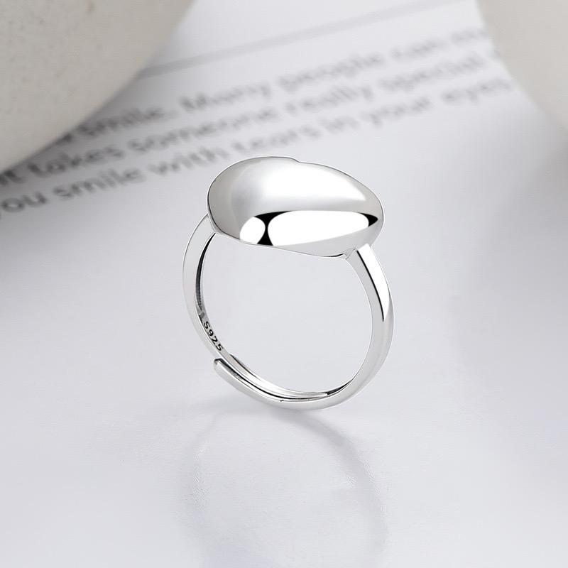 Copper Rings For Women Couple Minimalist Handmade Simple Big Heart Ring Fine Jewelry Gift Prevent Allergy