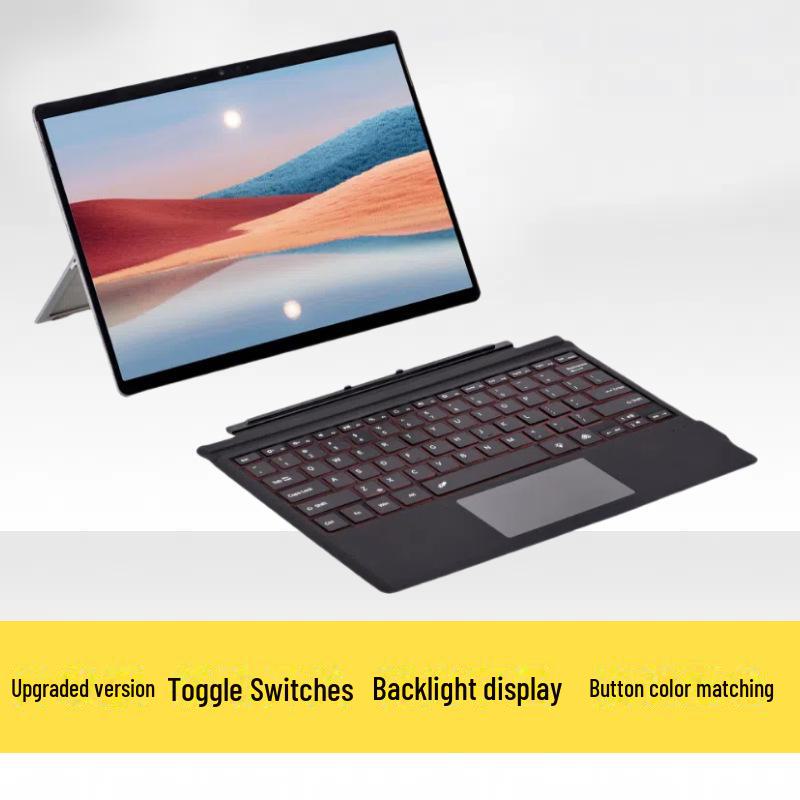 

Совместимый чехол-клавиатура с подсветкой Bluetooth для Microsoft Surface Pro 3/4/5/6/7, Surface Go 2/3