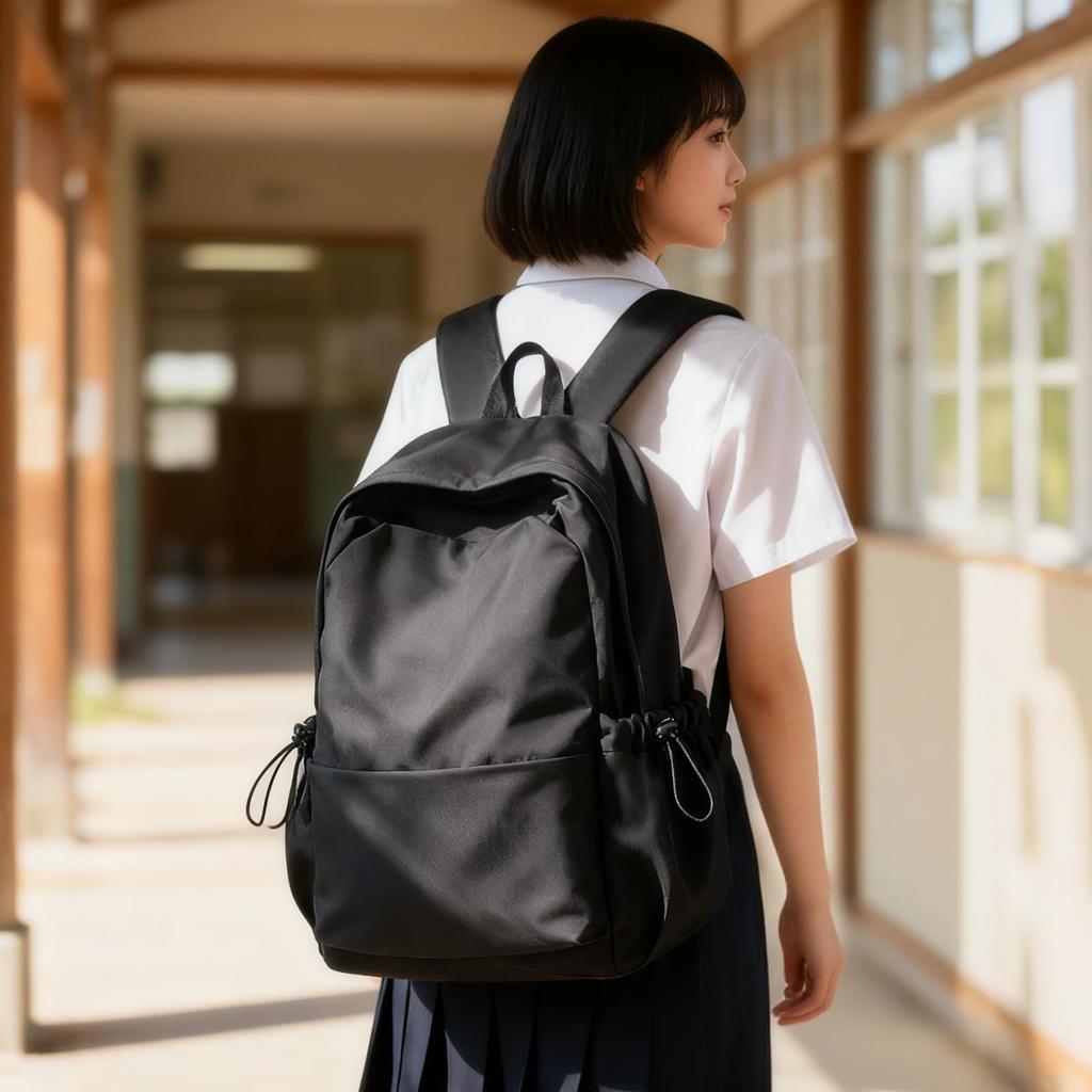 Popular School Backpack for High School Daytime Outdoor Backpack for Men and Black Backpack for Junior High School Travel Commuting Bag [coowoz]