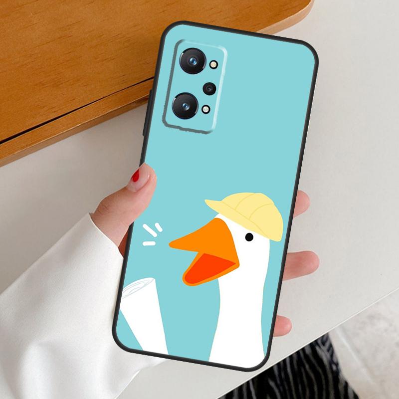 Cartoon Funny Goose For Realme GT7 GT6 15 Pro 10 11 12 13 14 Pro Plus C65 C63 C61 C55 C51 C53 C35 C75 C67 Case