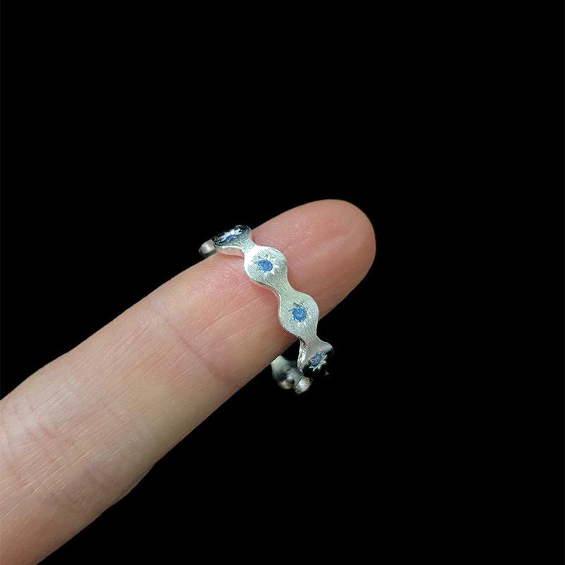 Exquisite Zirconia Flower Heart Open Ring: Versatile, Fashionable Light Luxury Jewelry