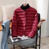 Lightweight Down Jacket for Women, Short Round Neck, Warm Inner Lining, Slim Fit, Thin Inner Layer, Oversized Jacket, Trendy